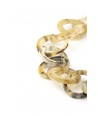 Irregular rings long necklace in blond horn