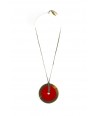 Large disc pendant with red center