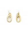 2 oval ring earrings in blond horn
