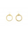 Big and small rings earrings in blond horn