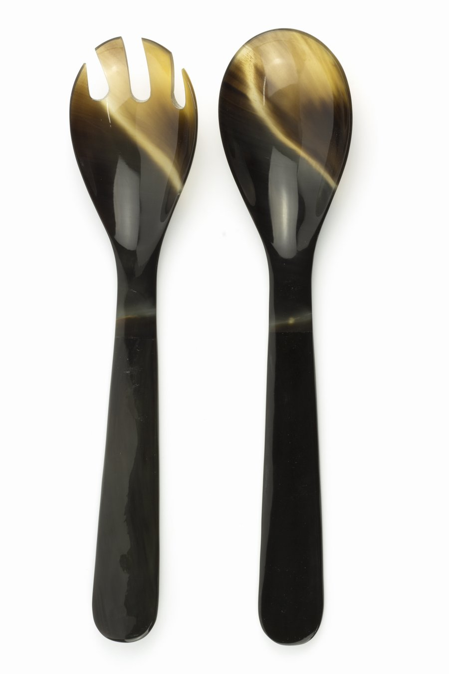 Petits couverts en corne noire et blonde 2