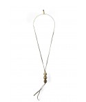 Pendentif 3 billes en corne blonde