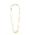 Sautoir torsades en corne blonde