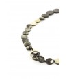 Round pastilles necklace in marbled black horn