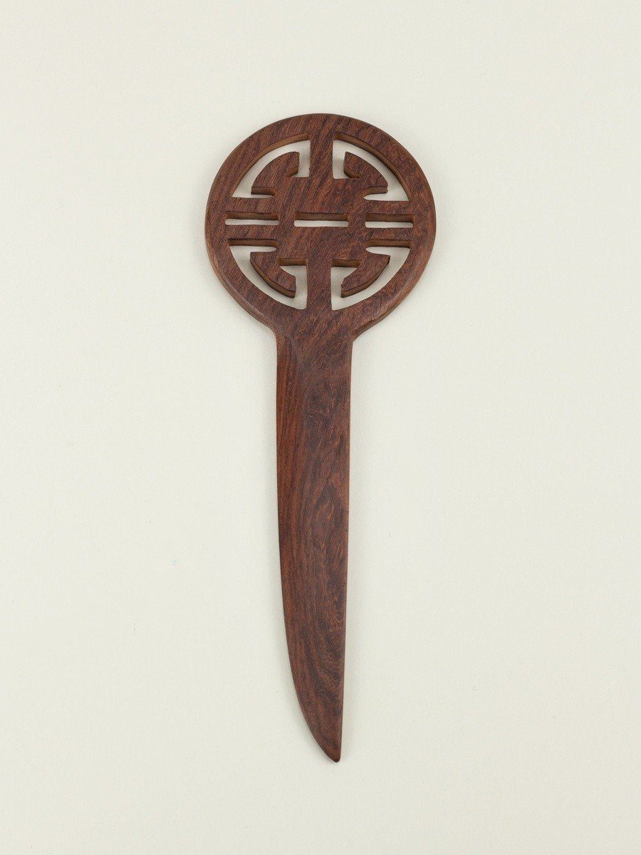 Tho-symbol letter opener in wood 2