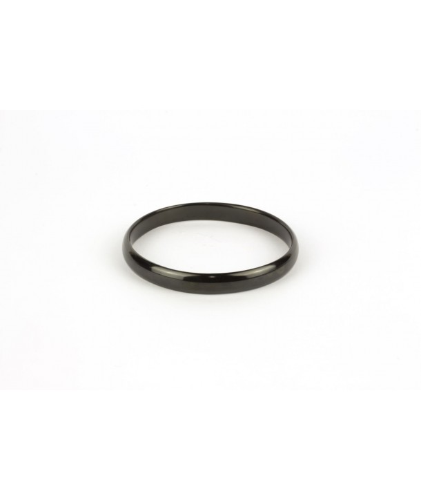 Thin bracelet in plain black horn