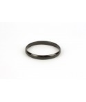 Thin bracelet in plain black horn
