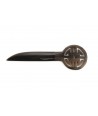 Tho-symbol letter opener in black horn and rosewood