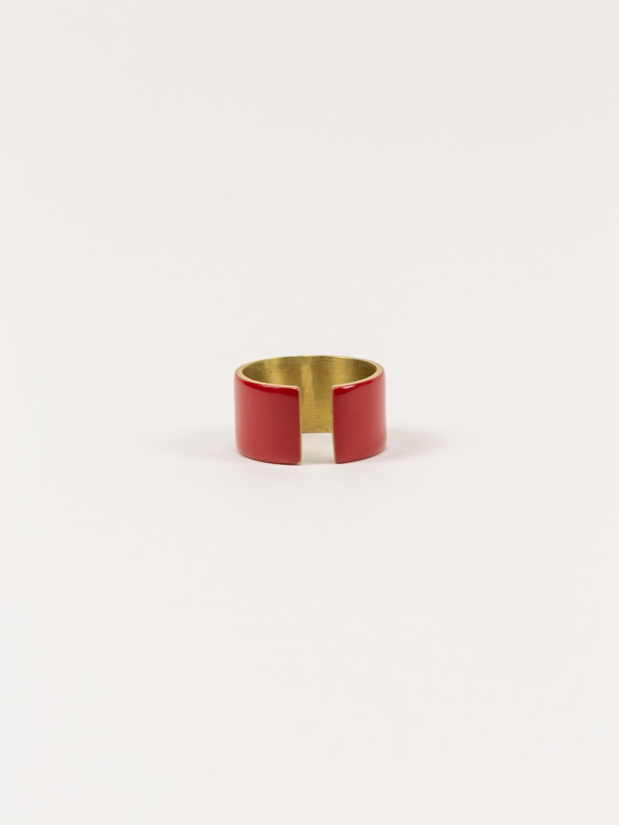 Charm's pompon en corne et fil orange