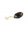 Black horn rice spoon with mother of pearl handle