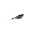 Black horn rice spoon with bone handle