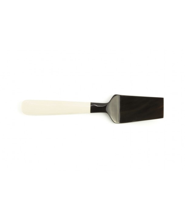 Black horn pie shovel with bone handle