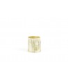 Small candle holder / plant pot cover in blond horn