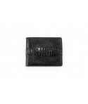 Petit portefeuille cuir autruche noir