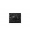 Small wallet in black ostrich leather