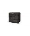 Small wallet in black ostrich leather