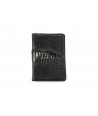 Passport case in black ostrich leather