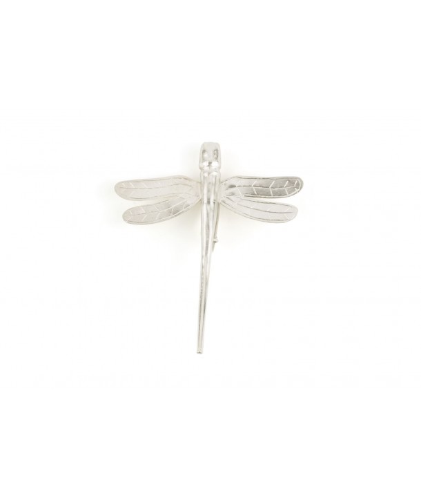 Small dragonfly brooch in silvery metal