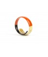 Orange lacquered snake-shaped bracelet