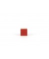 Petite boîte cube gingko en pierre fond rouge