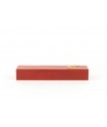 Gingko pattern chopstick box in stone with red background