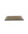 Wave pattern square tablemat in stone with black background
