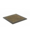 Wave pattern square tablemat in stone with black background