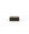 Boîte rectangulaire carpes en pierre fond noir
