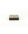 Bamboo forest pattern big cubic box in stone with background black