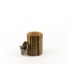 Boîte à  thé forêt de bambou en pierre fond noir