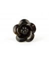 Flower scrunchie in plain black horn
