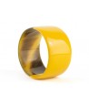Broad yellow lacquered bracelet