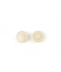 Boucles d'oreilles disque à clip en corne blonde