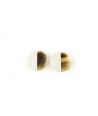 Disc earrings with ear-clip and ivory lacquer