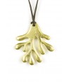 Gold lacquered coral pendant