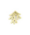 Gold lacquered coral brooch