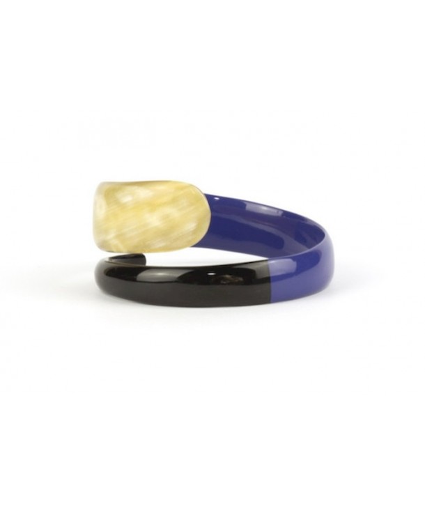 Blue Indigo lacquered snake-shaped bracelet