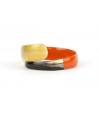 Orange lacquered snake-shaped bracelet