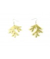 Gold lacquered coral earrings