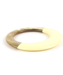 Bracelet elliptique épais et laqué ivoire