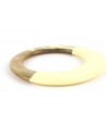 Broad ivory lacquered elliptical bracelet