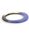 Bracelet elliptique épais et laqué bleu indigo