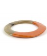 Bracelet elliptique épais et laqué orange
