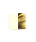 Ivory lacquered square brooch