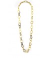 Thin rectangular rings long necklace in hoof