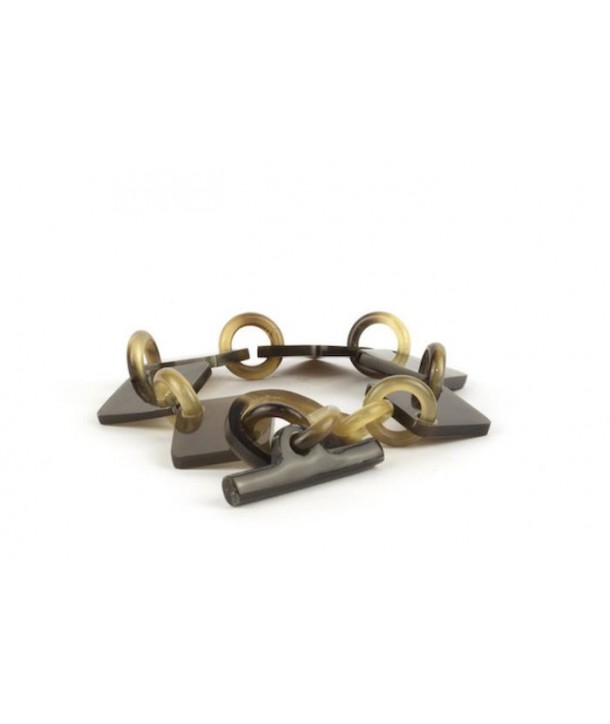 Mesh square beads bracelet and hoof rings