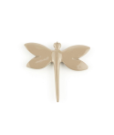cream coffee lacquered dragonfly brooch