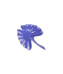 Indigo lacquered gingko brooch