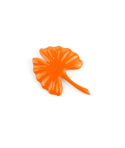 Broche gingko laquée orange