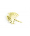 Gold lacquered gingko brooch